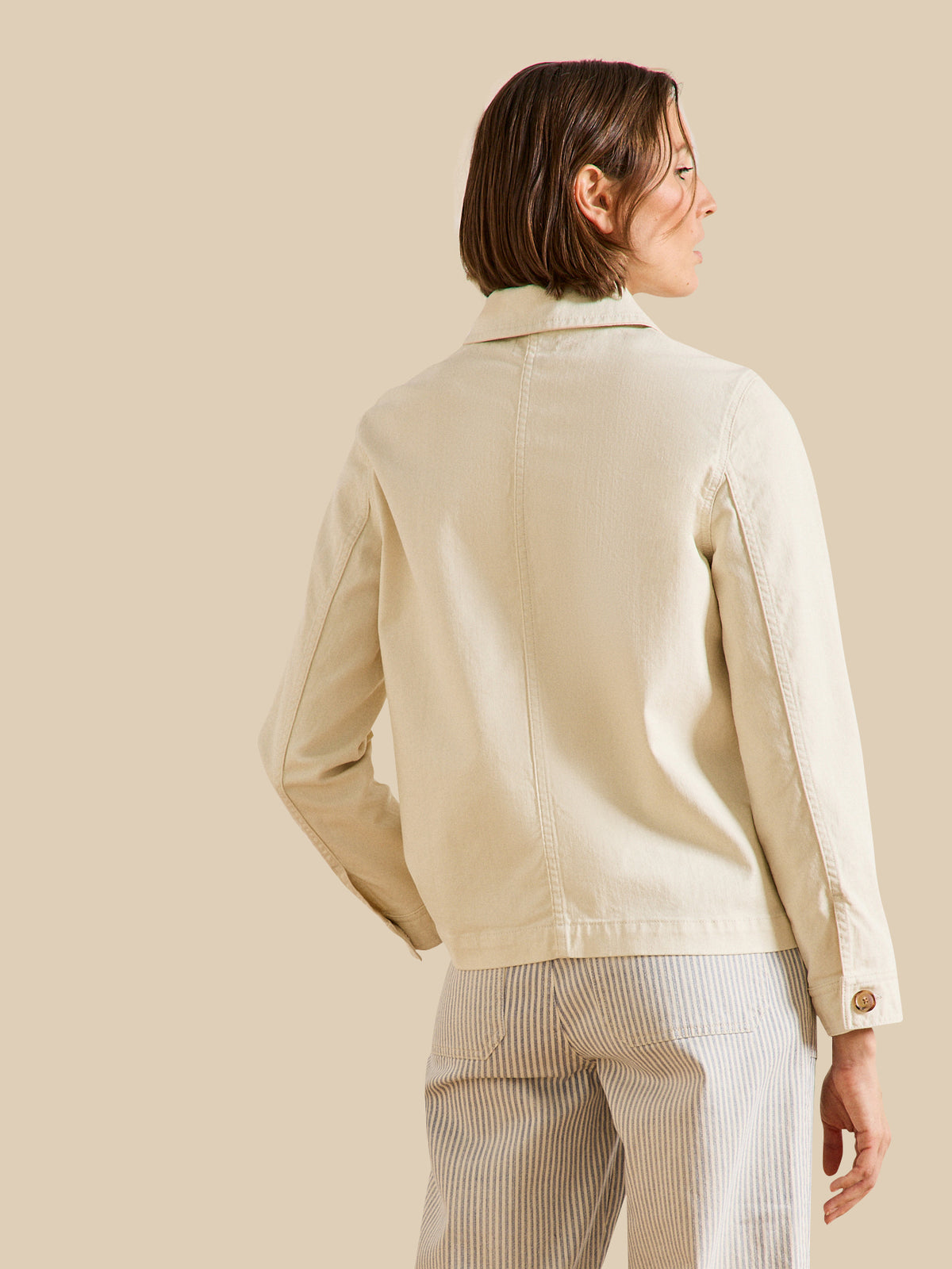 Women's cotton denim utility jacket