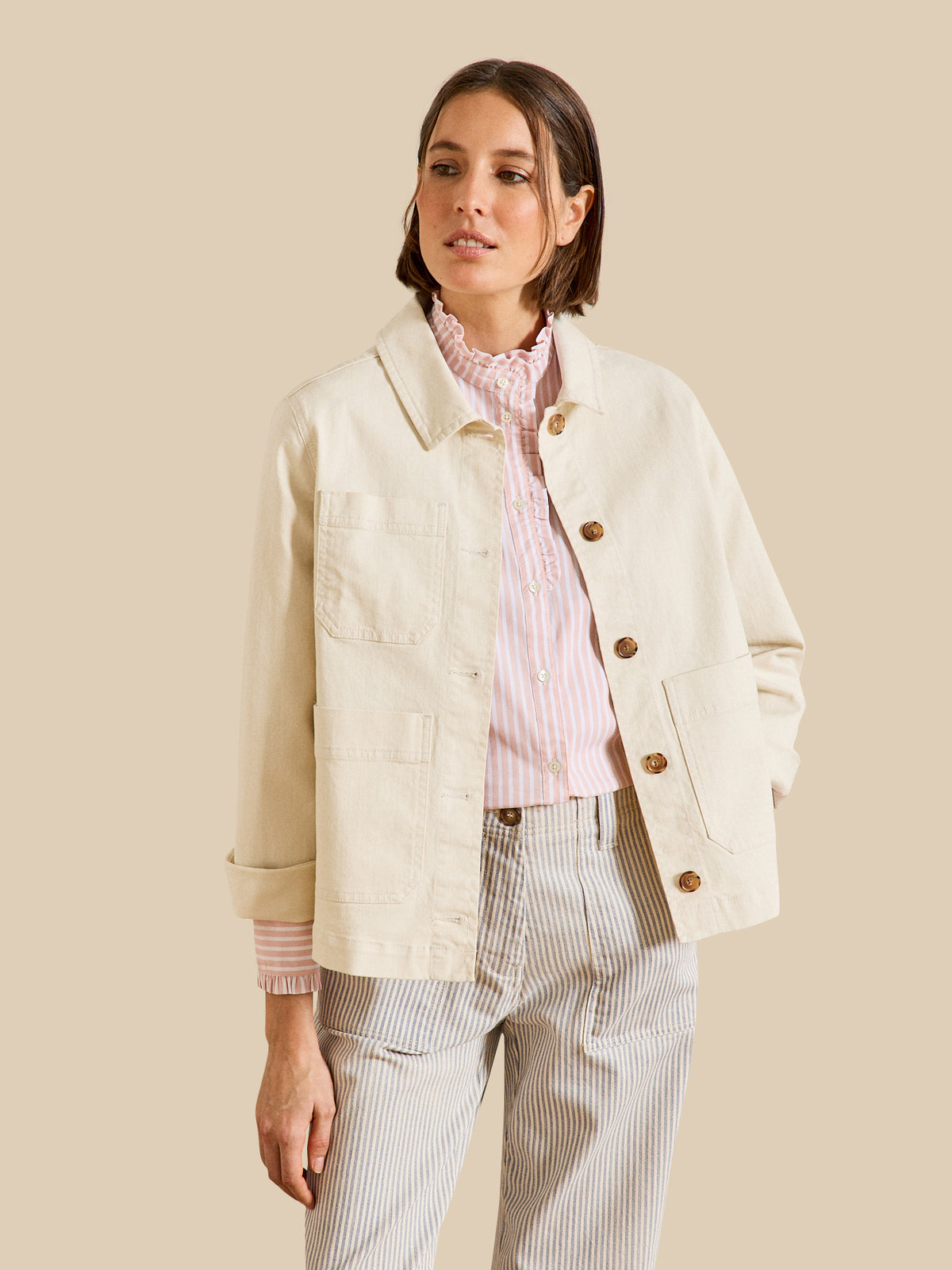 Veste worker femme coton
