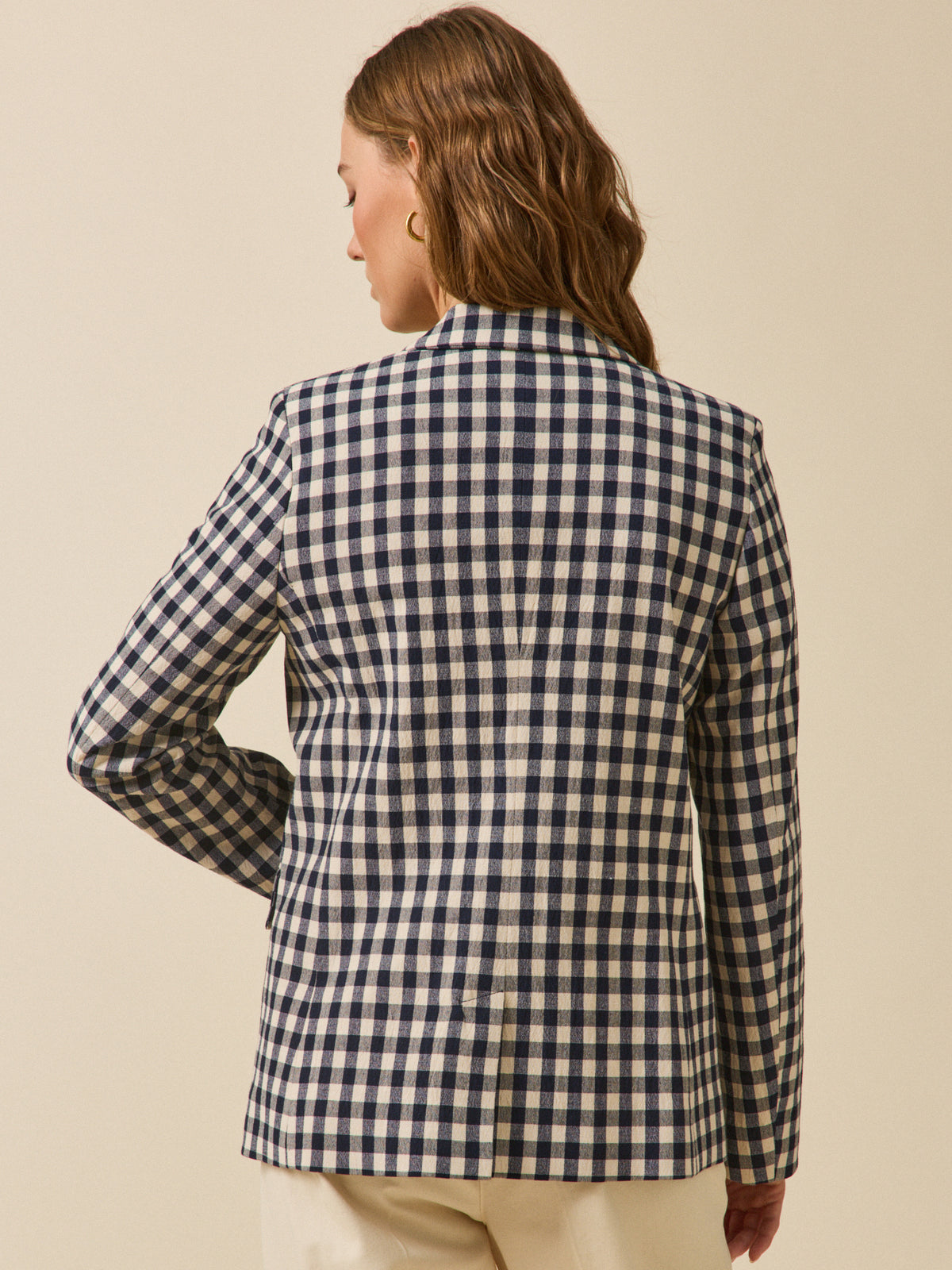 Veste tailleur vichy femme
