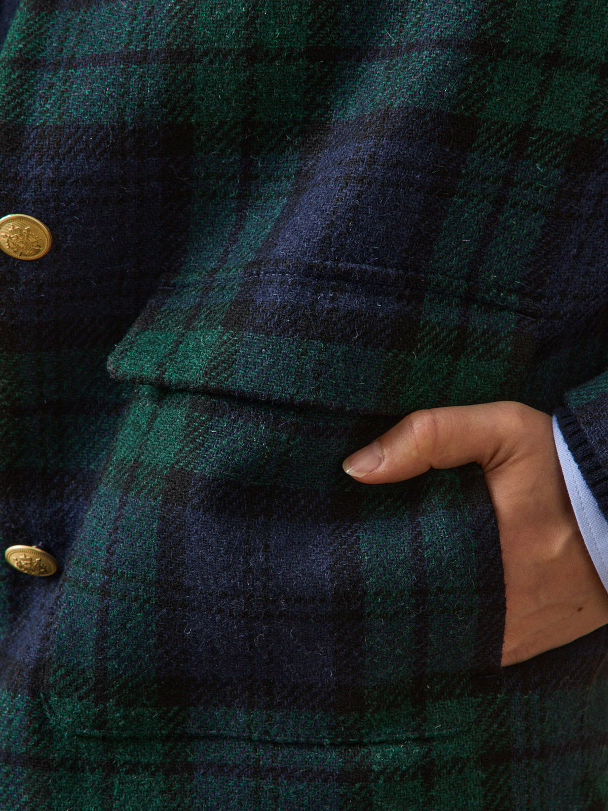 Veste tartan femme en laine