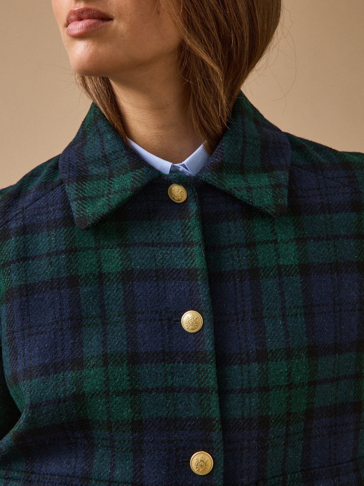Veste tartan femme en laine