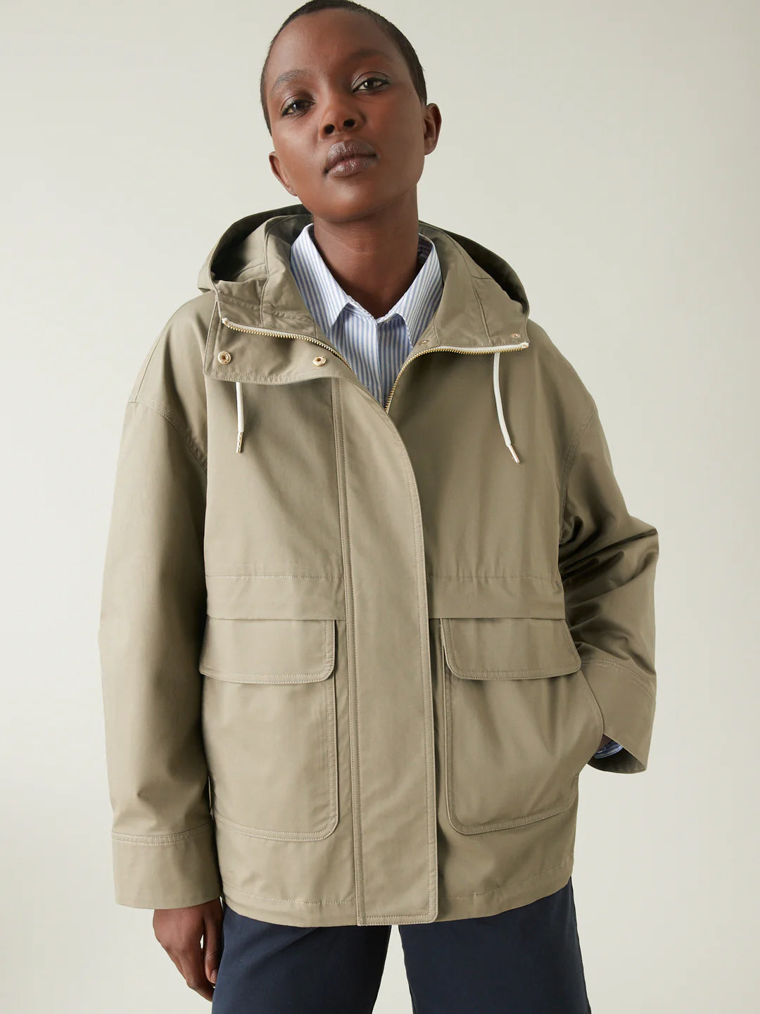 Women's water-repellent cotton parka