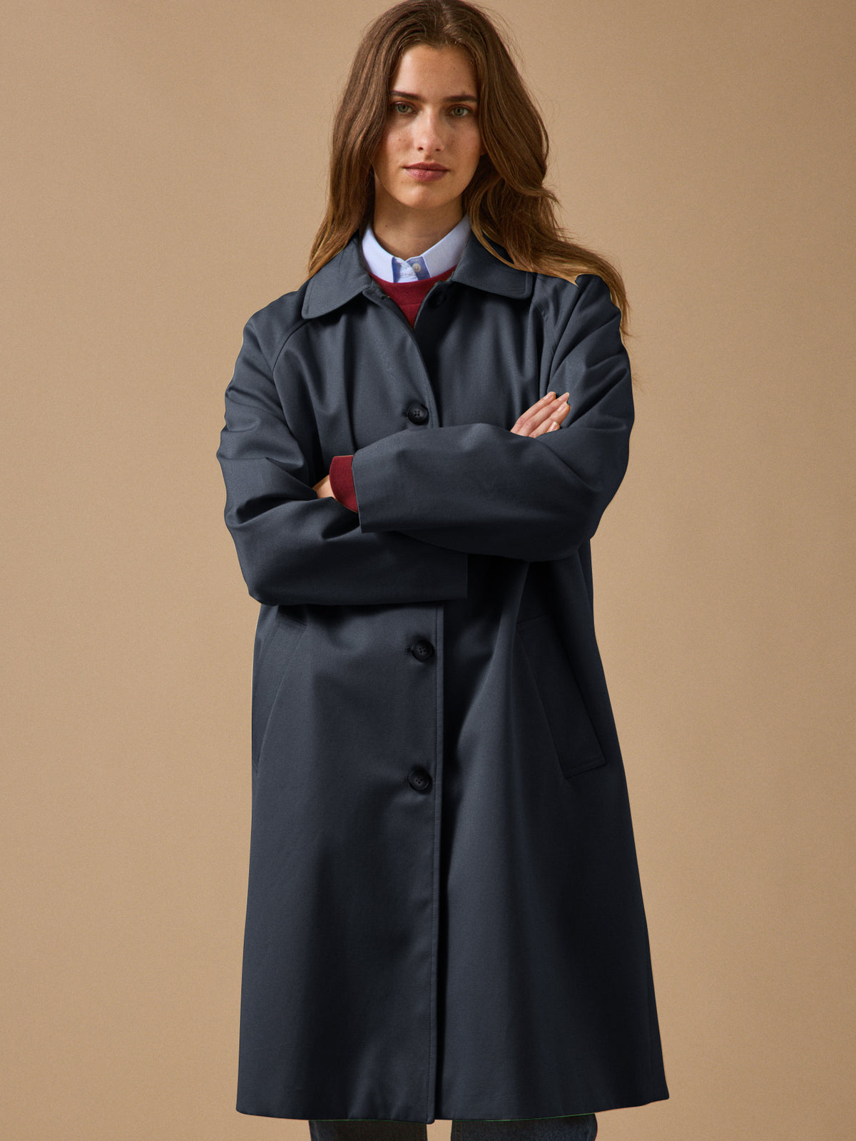Trench long coton biologique femme