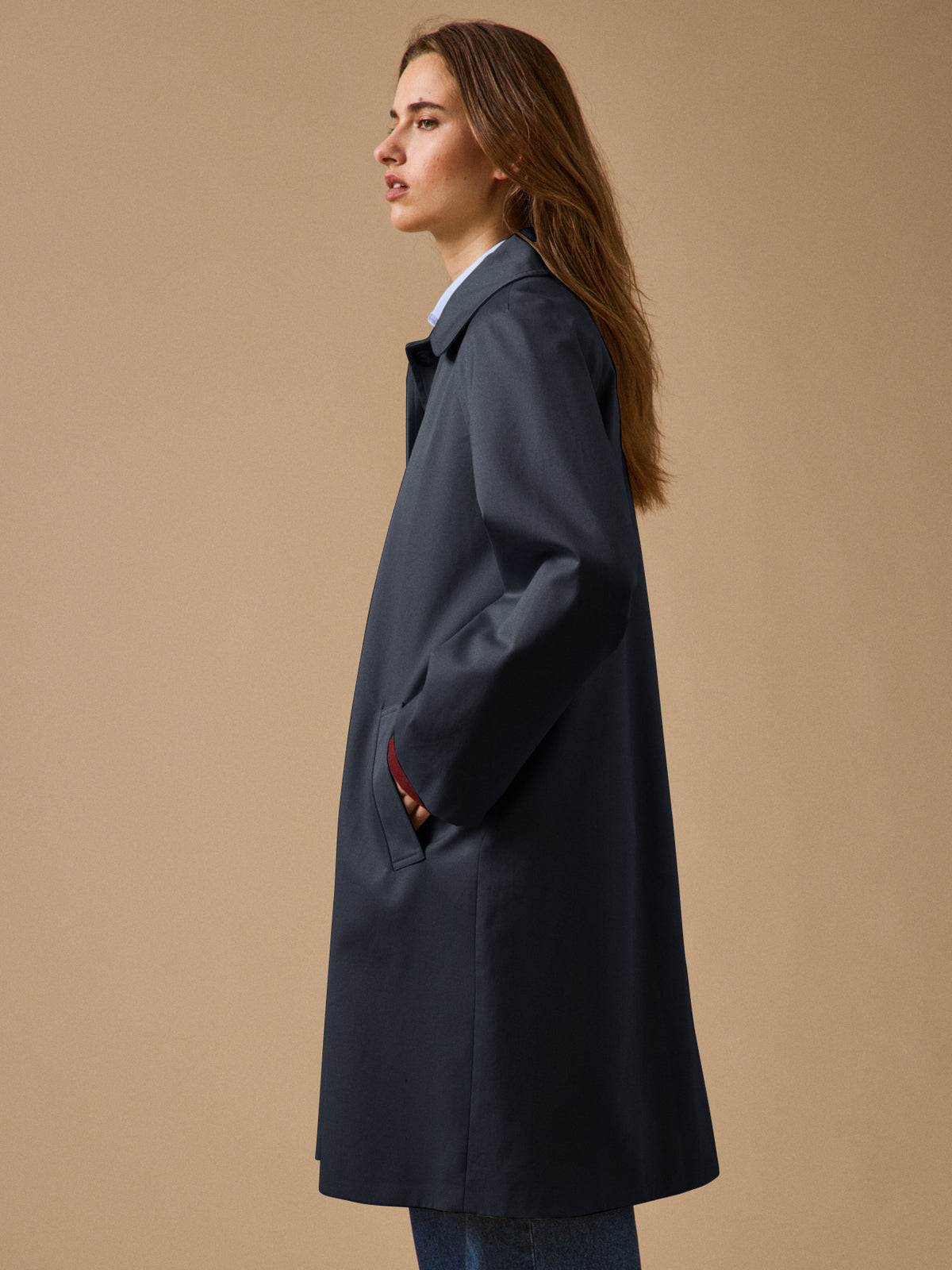 Trench long coton biologique femme