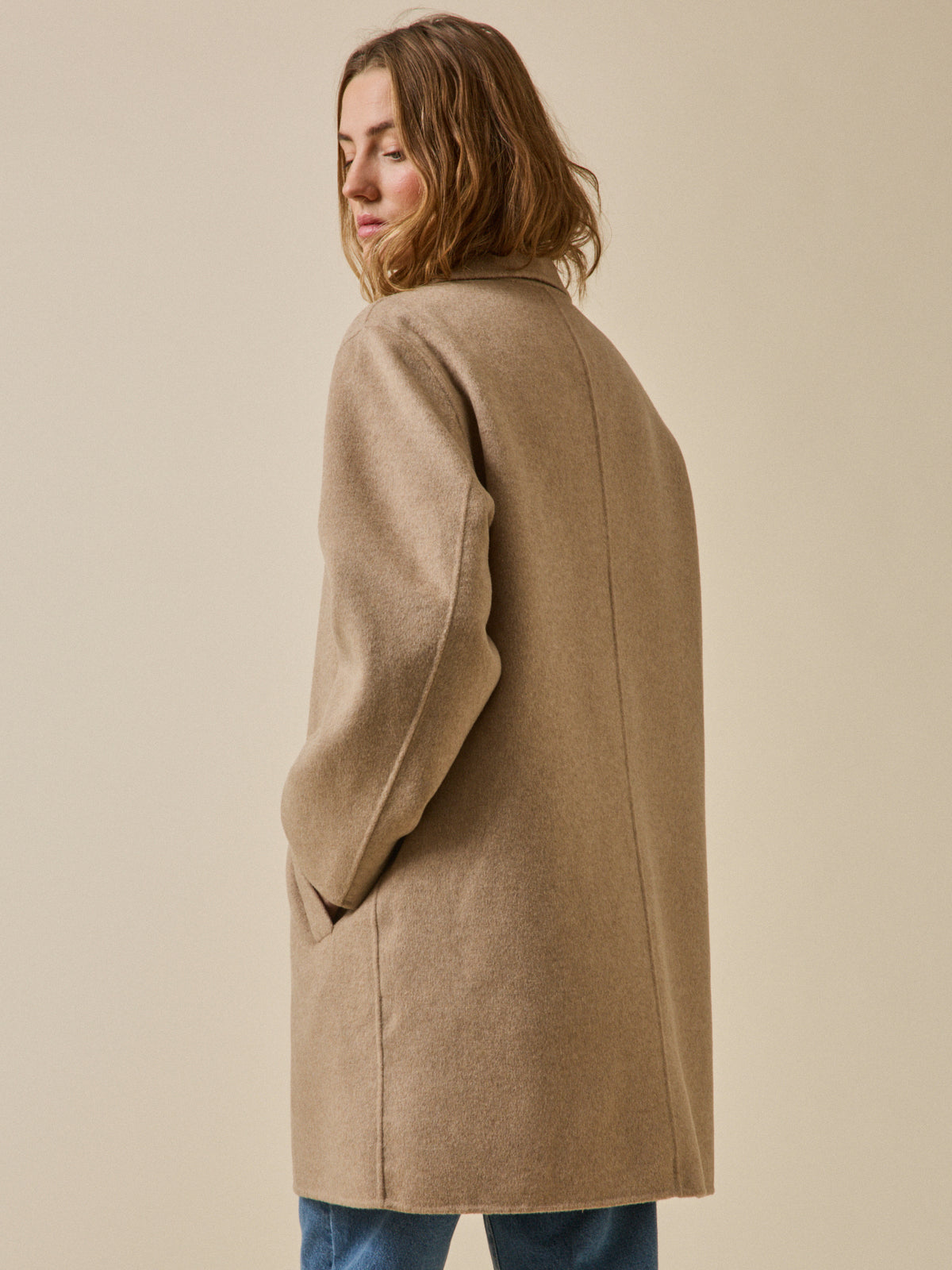 Women's double-sided woolen coat