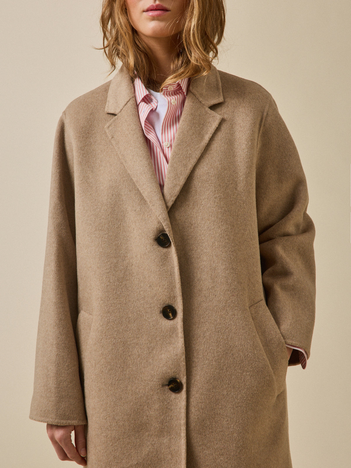 Women's double-sided woolen coat
