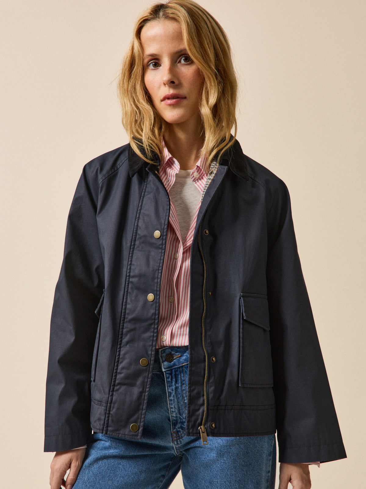 Women's coated cotton jacket