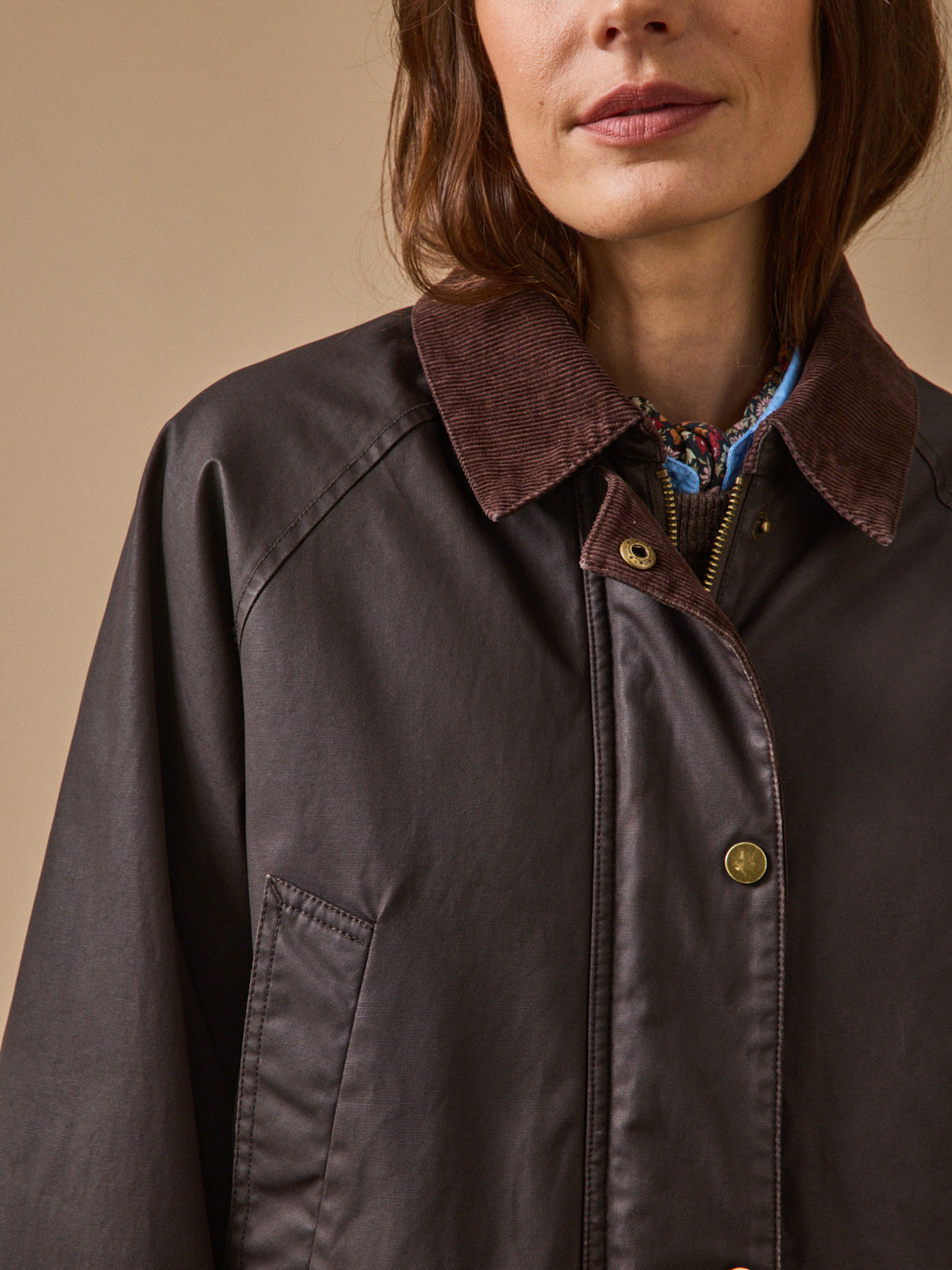 Veste femme coton enduit