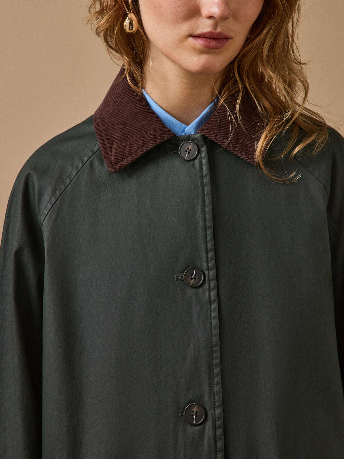 Pardessus femme en toile enduite