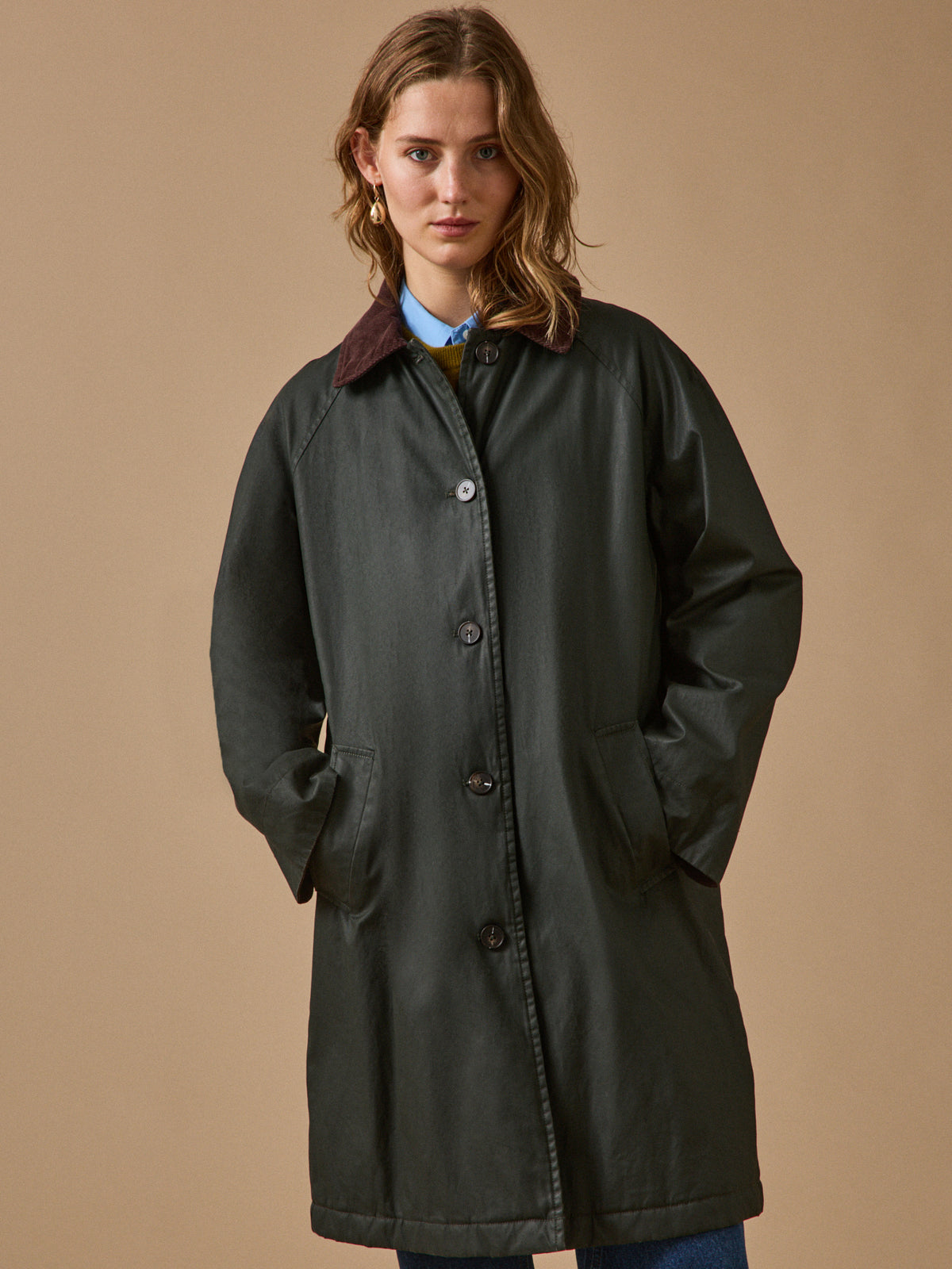 Pardessus femme en toile enduite