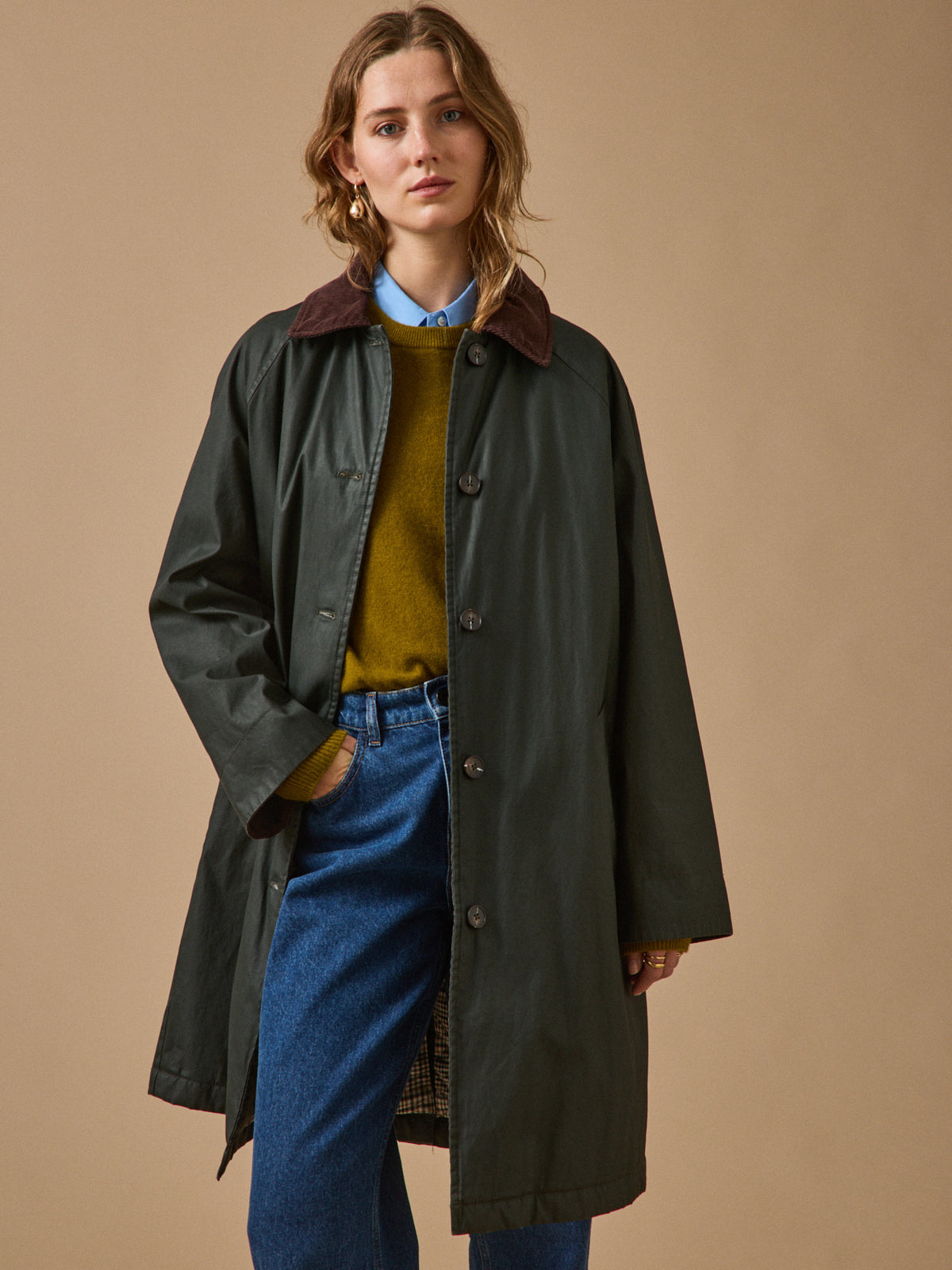 Pardessus femme en toile enduite