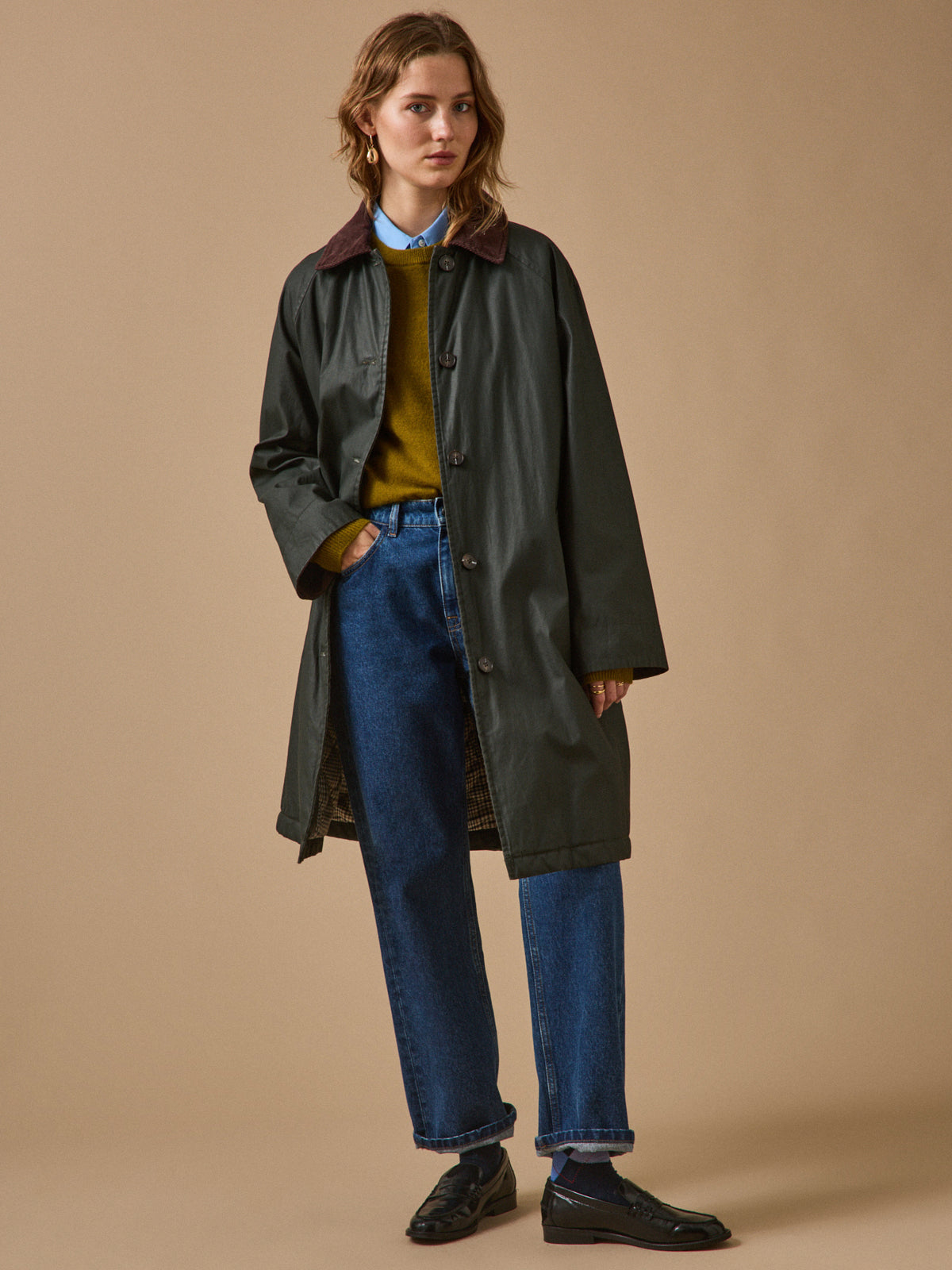 Pardessus femme en toile enduite