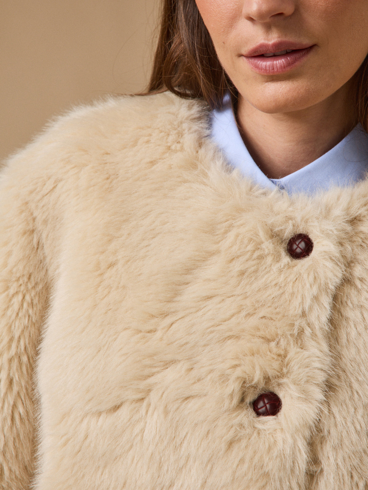 Manteau fausse fourrure* femme