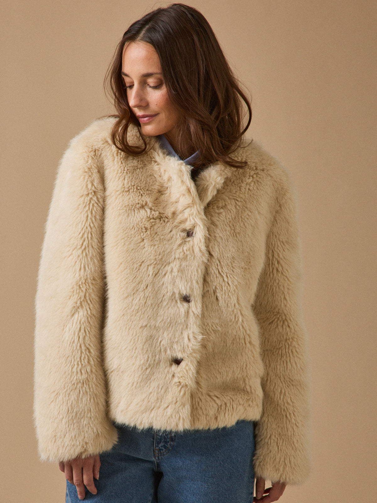Manteau fausse fourrure* femme