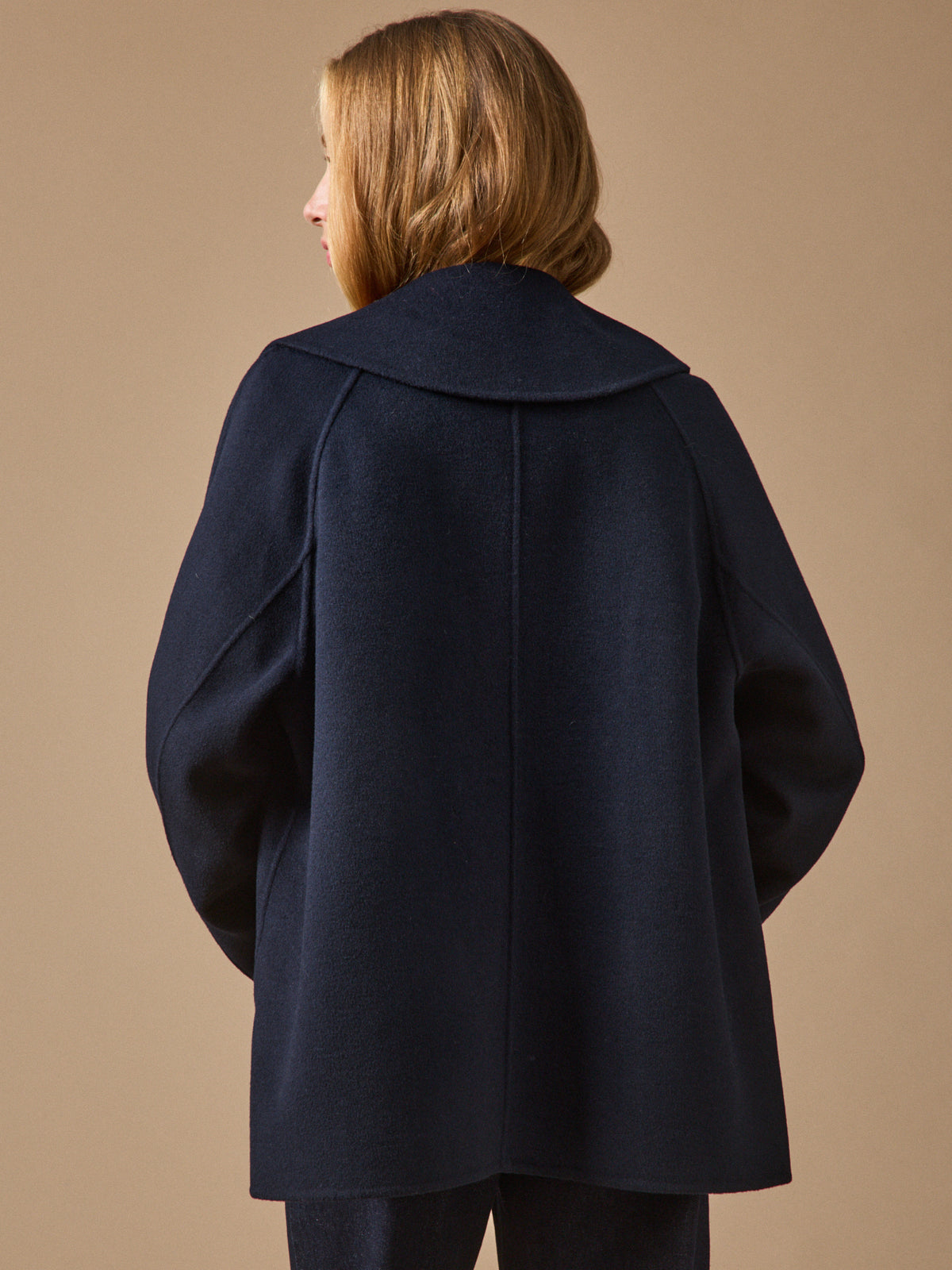 Manteau lainage double face femme