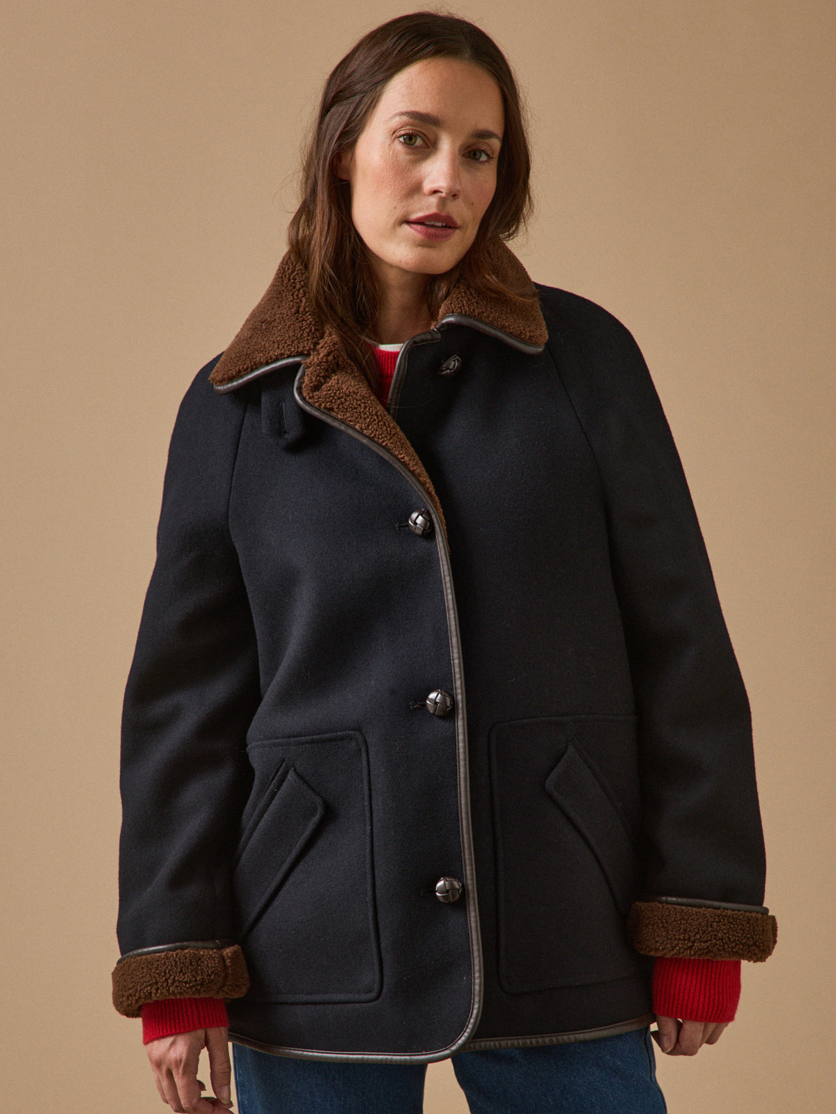 Manteau gansé intérieur sherpa femme