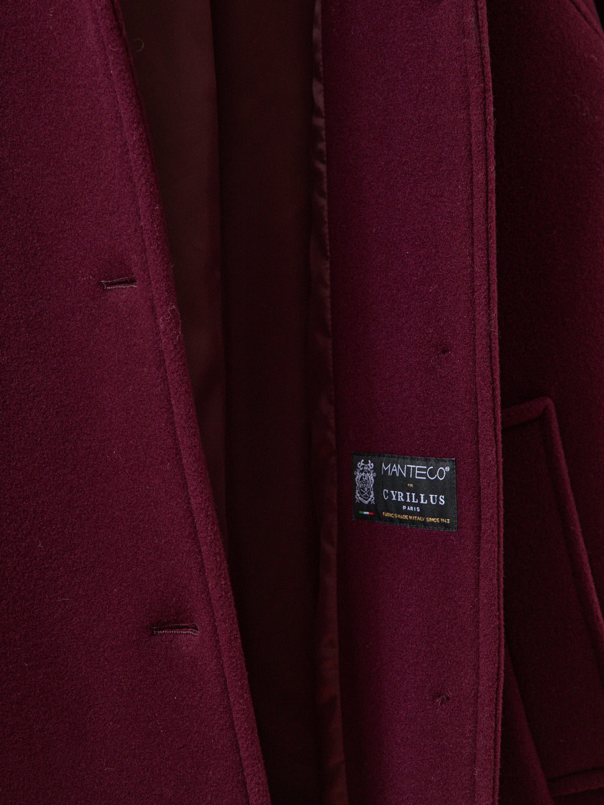 Manteau mi-long lainage uni femme