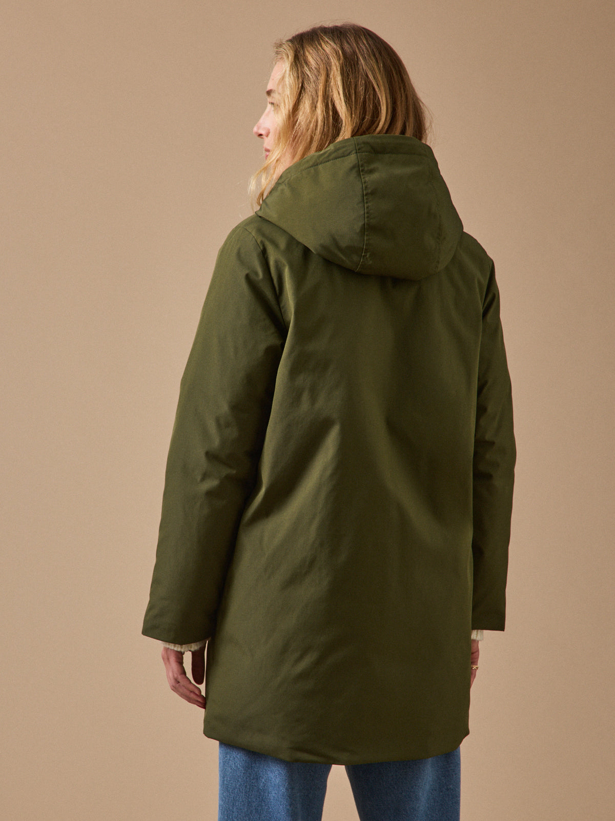 Women's long quilted parka