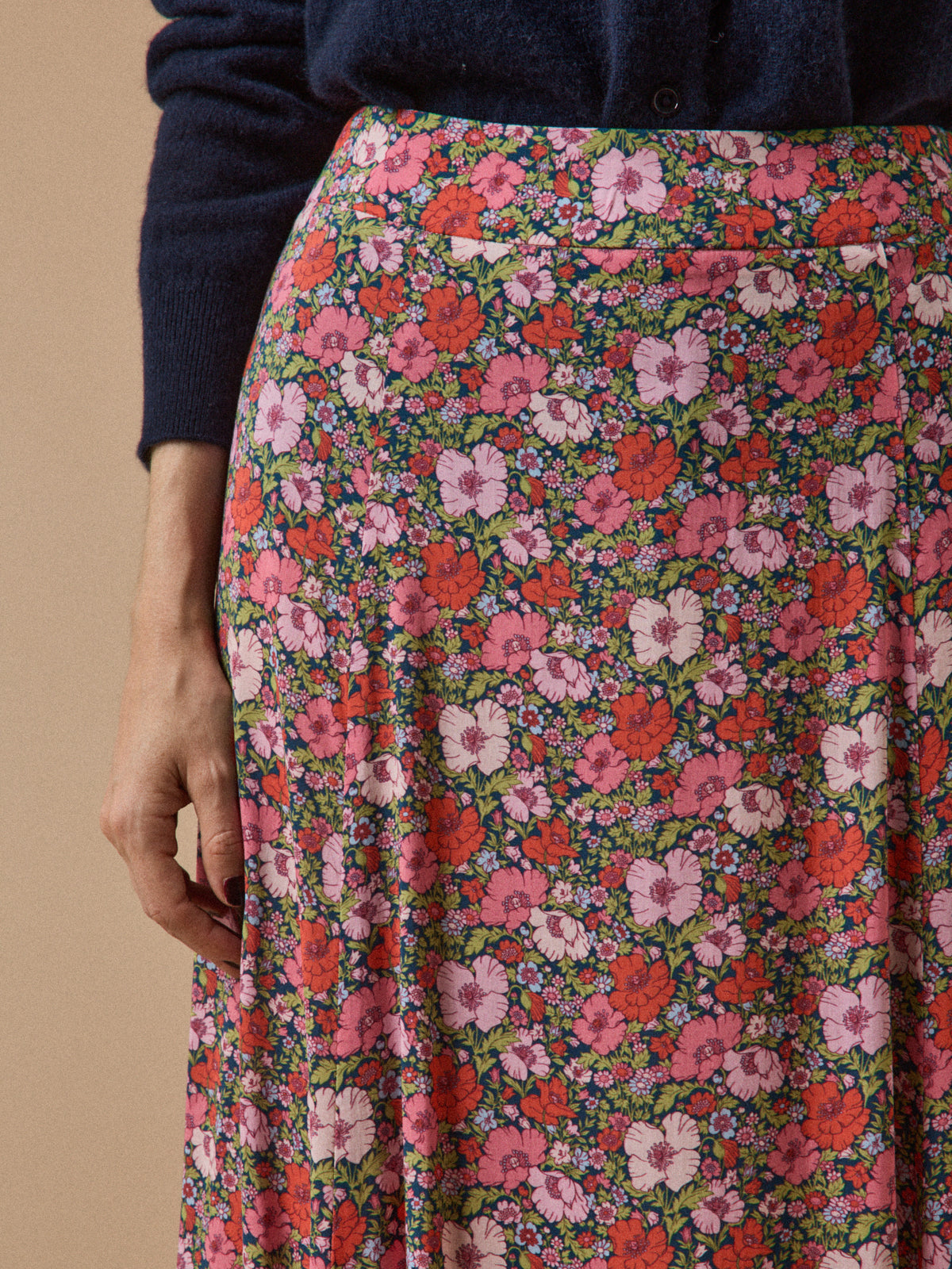 Jupe mi-longue femme tissu Liberty - Limited Collection