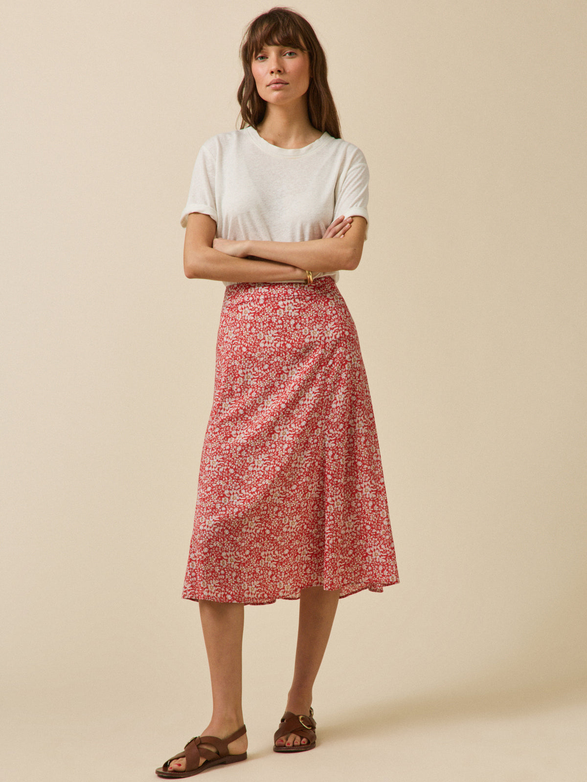 Jupe mi-longue femme tissu Liberty - Limited Collection