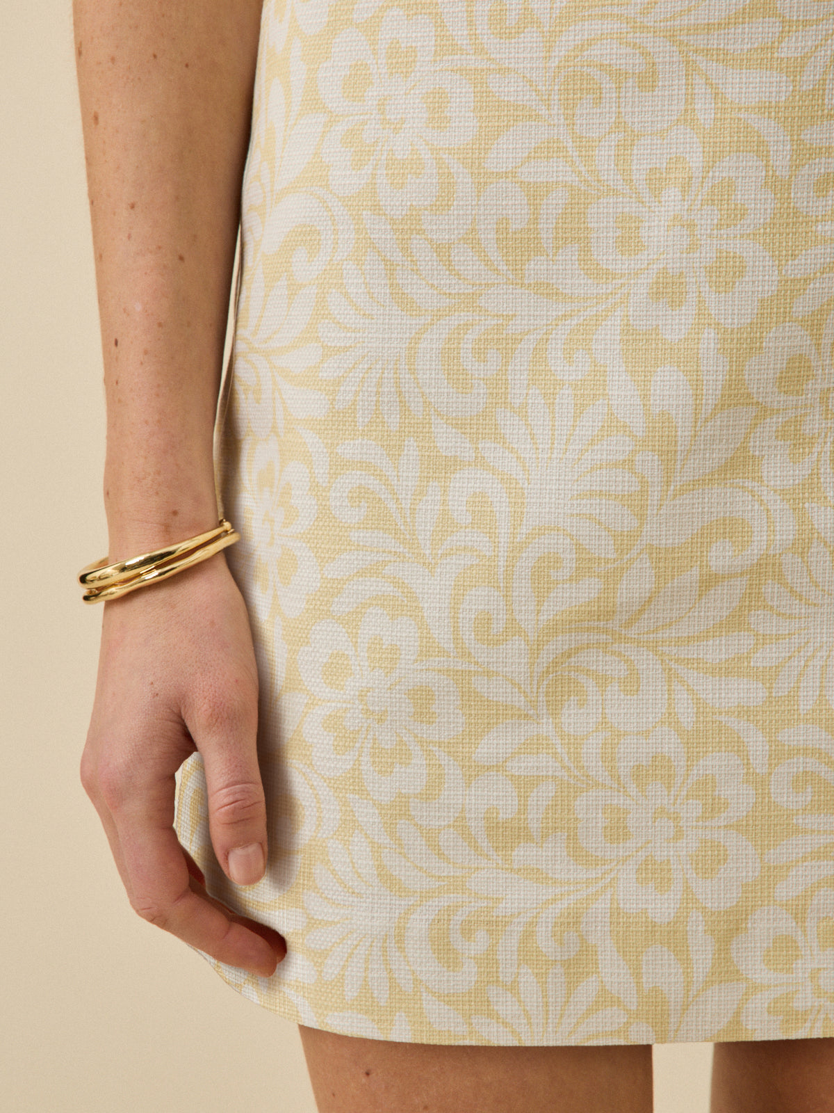 Women's short Wallpaper print skirt