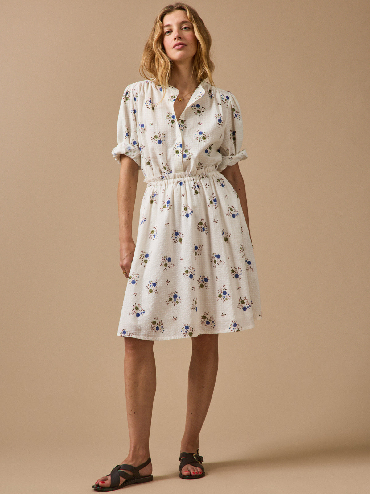 Jupe courte femme imprimé Rosa Blue