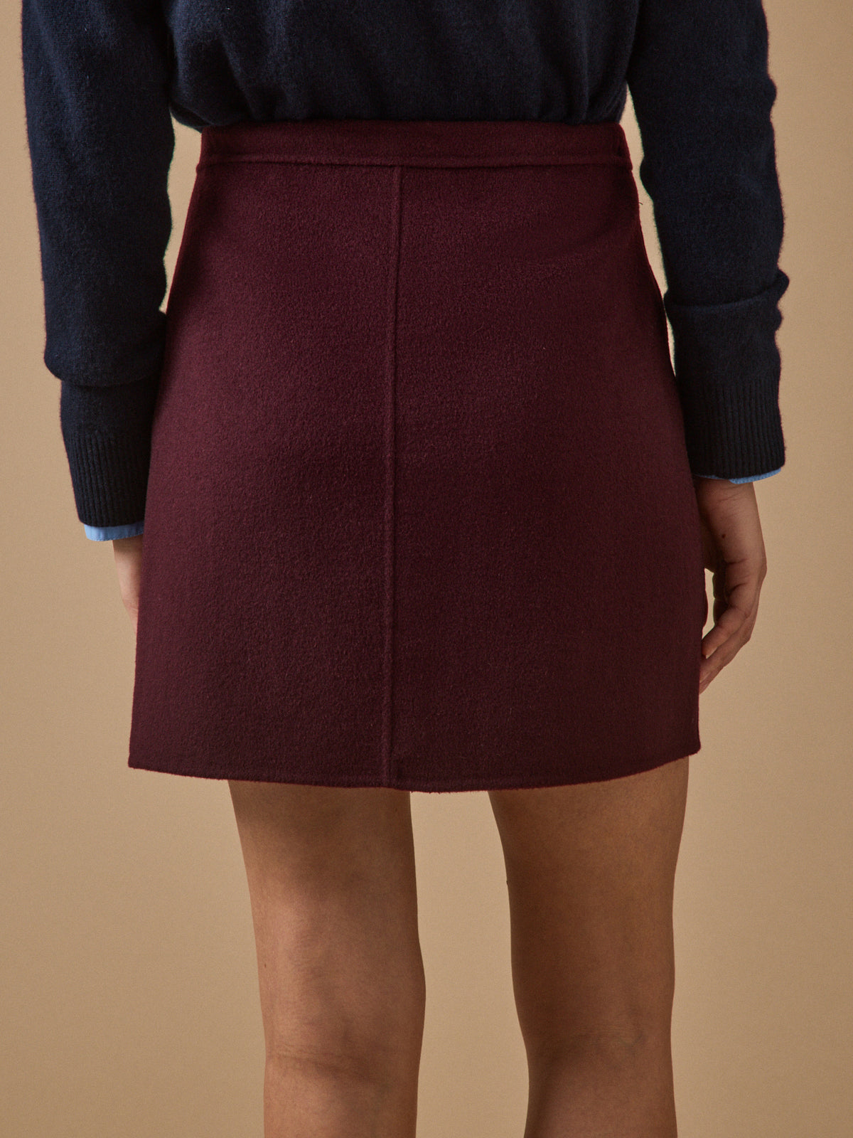 Women's double-sided short woolen skirt