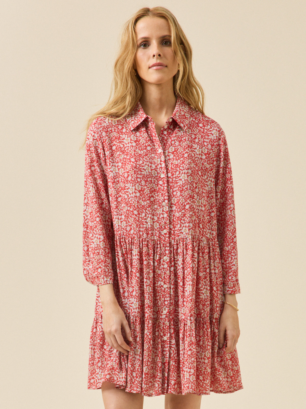 Robe courte volant femme tissu Liberty - Limited Collection