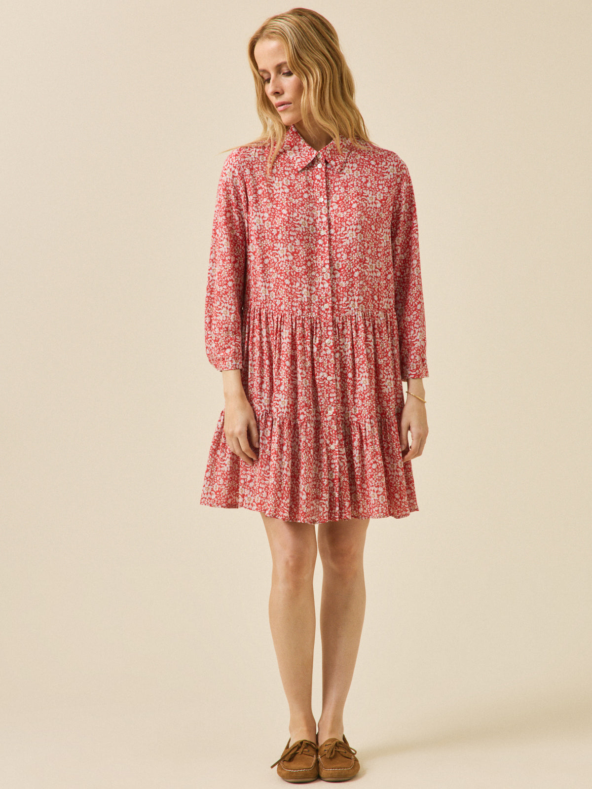 Robe courte volant femme tissu Liberty - Limited Collection