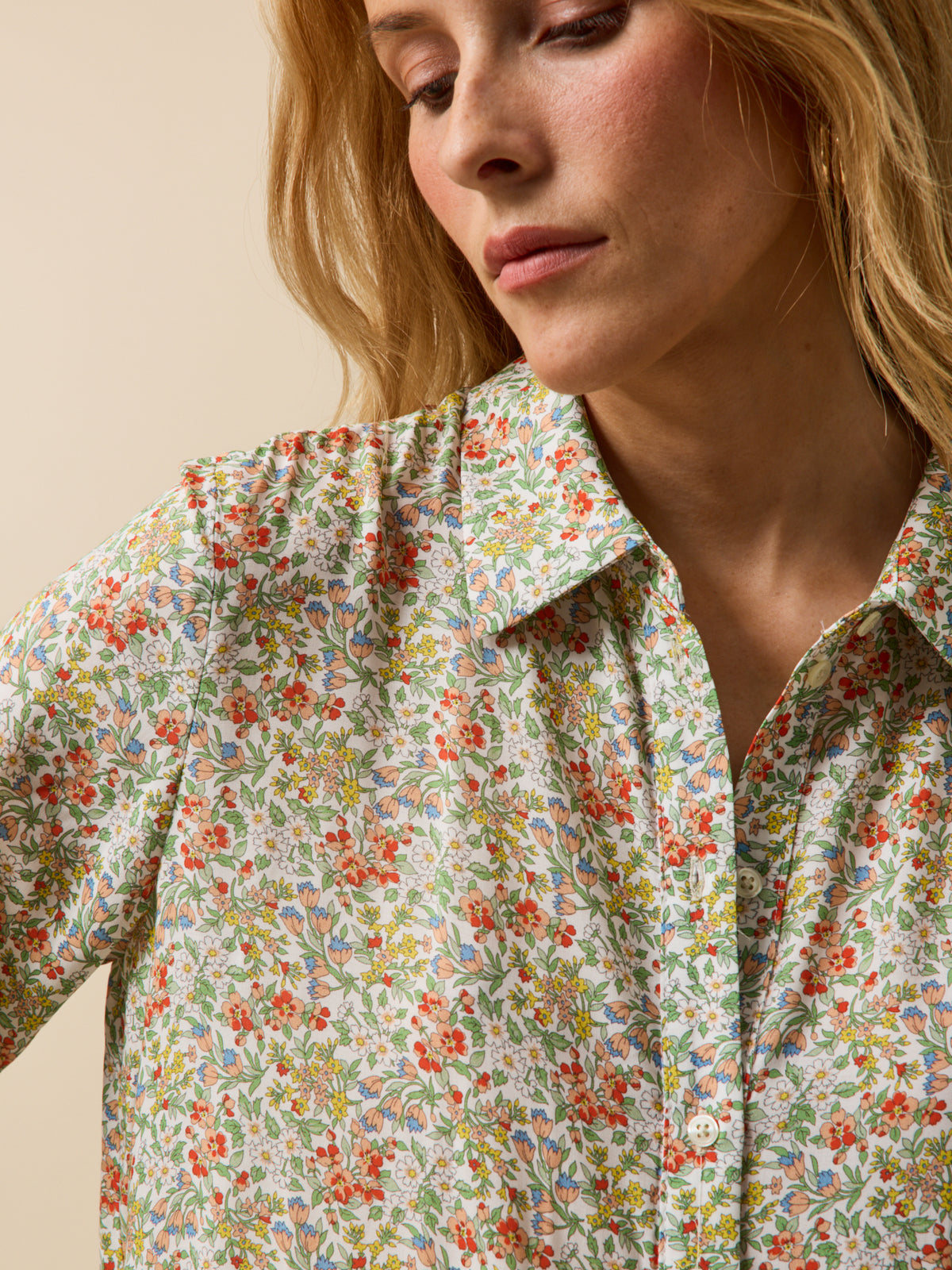 Women's short, ruffled dress made with Liberty fabric - The Limited Collection