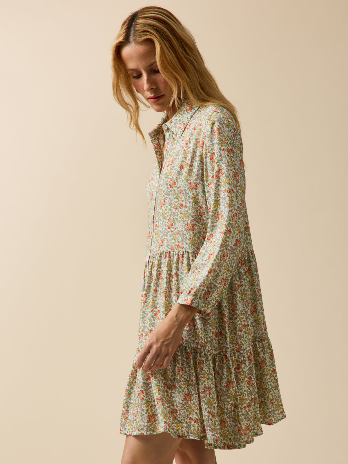 Women's short, ruffled dress made with Liberty fabric - The Limited Collection