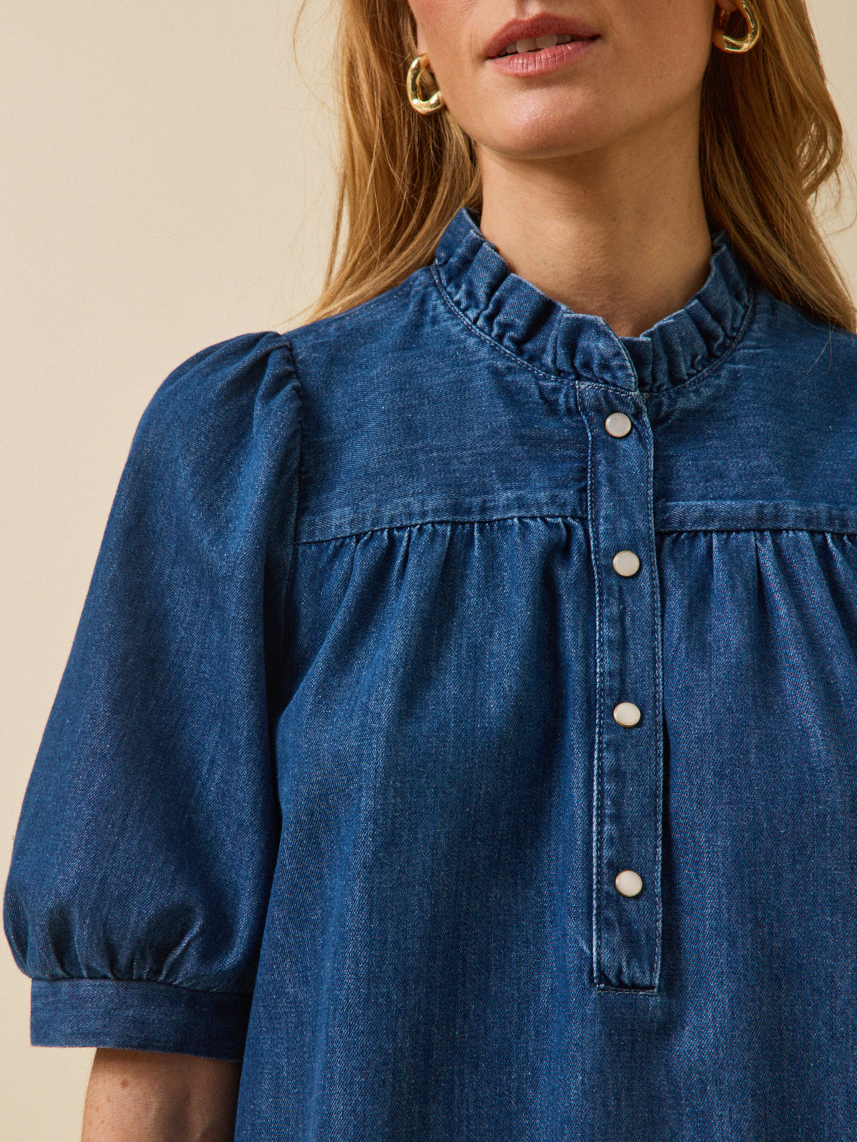 Robe courte jean femme