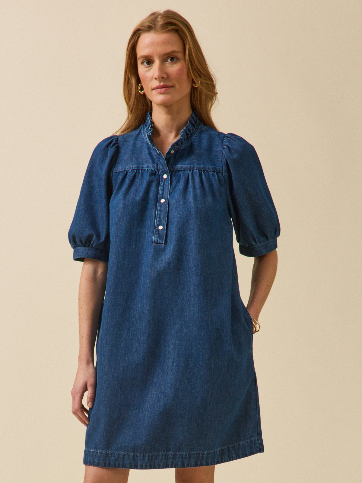 Robe courte jean femme