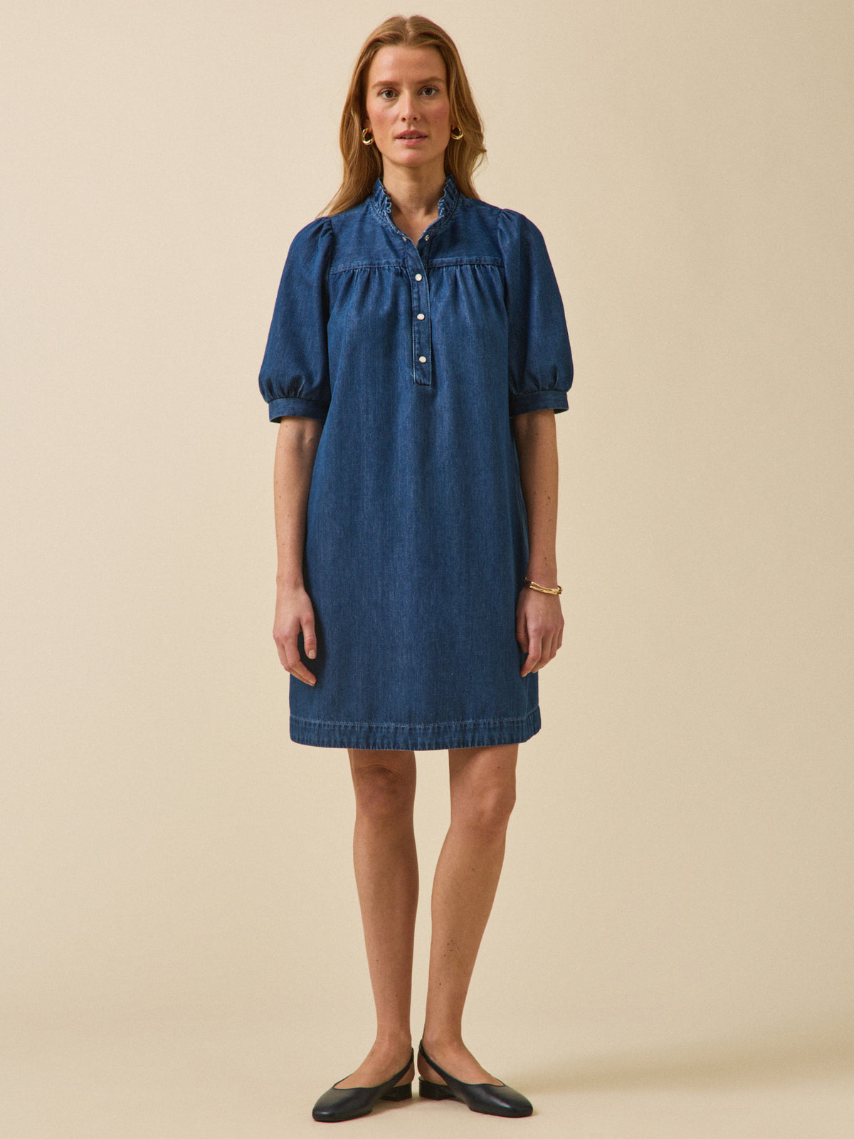 Robe courte jean femme