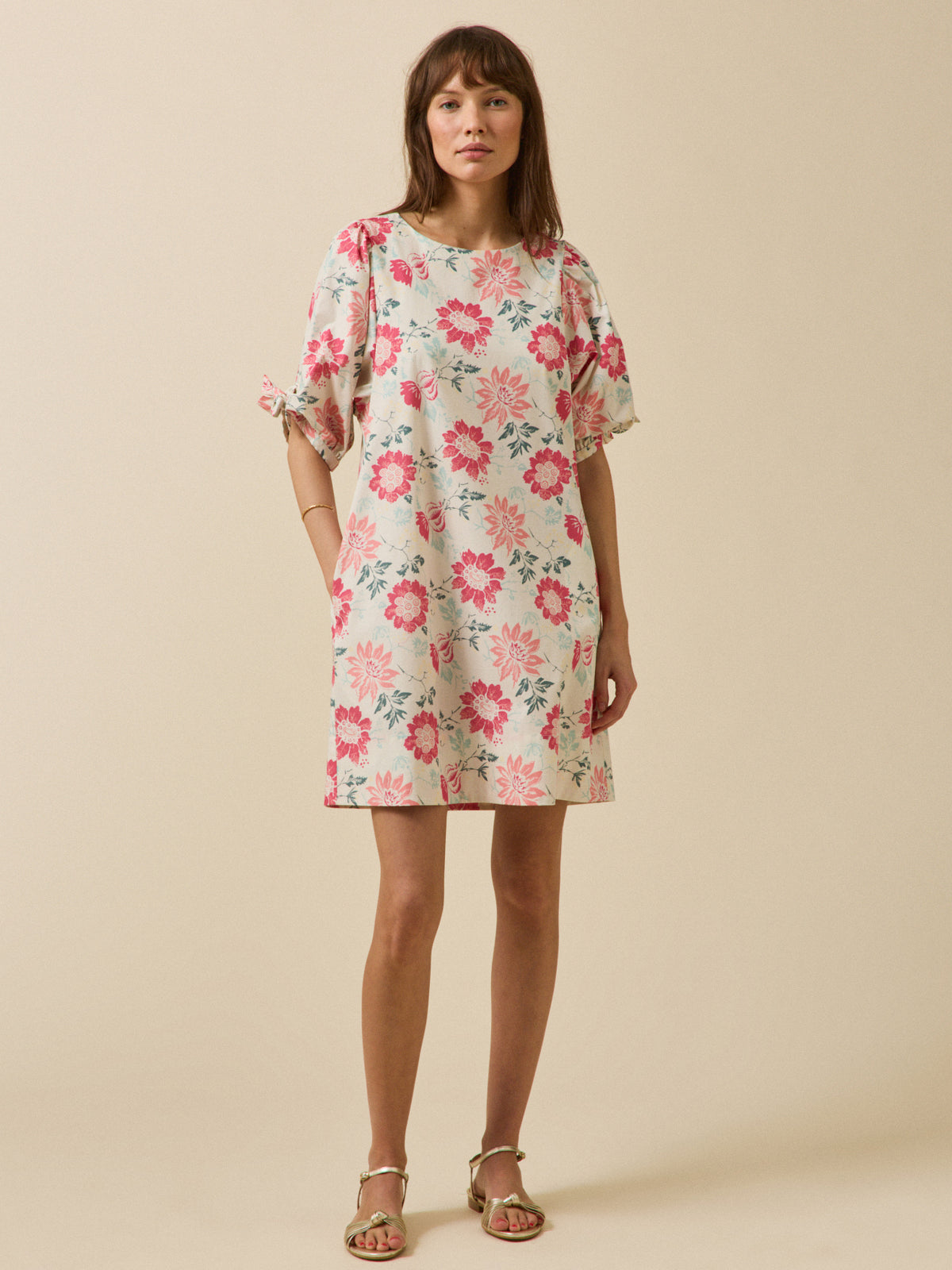 Robe courte cérémonie femme imprimé Rosala