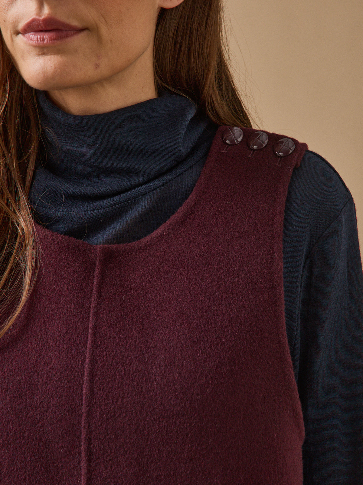 Women's double-sided short woolen dress