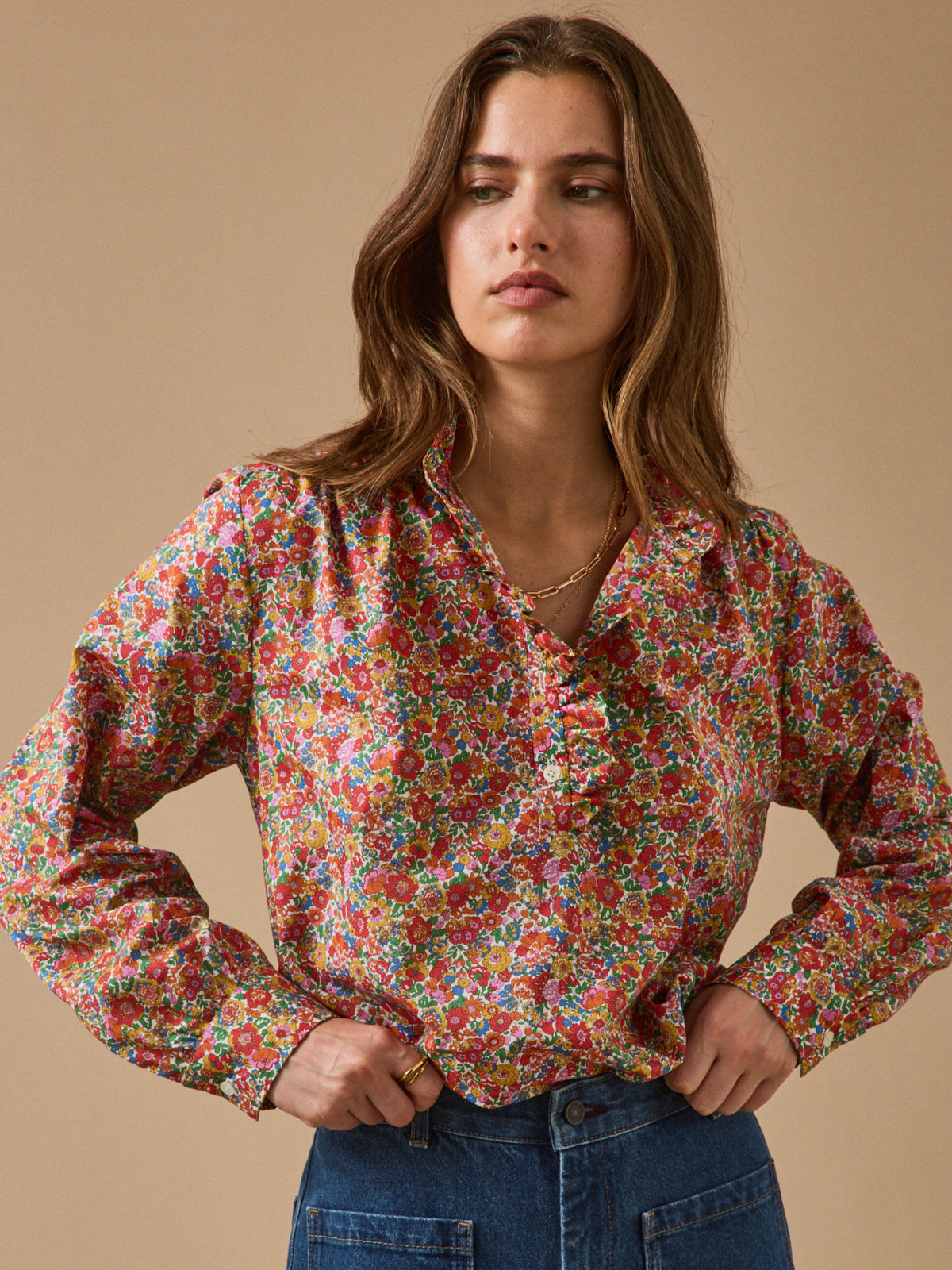 Blouse femme tissu Liberty - Coupe Noémie