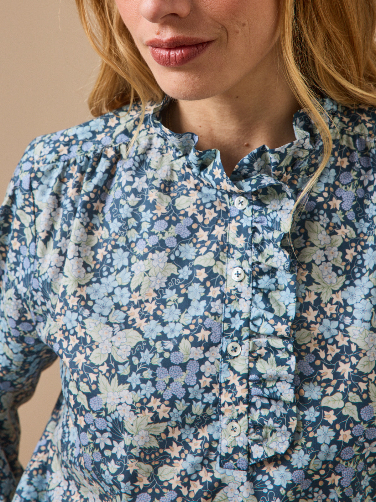 Women's blouse made with Liberty fabric - Noemie
