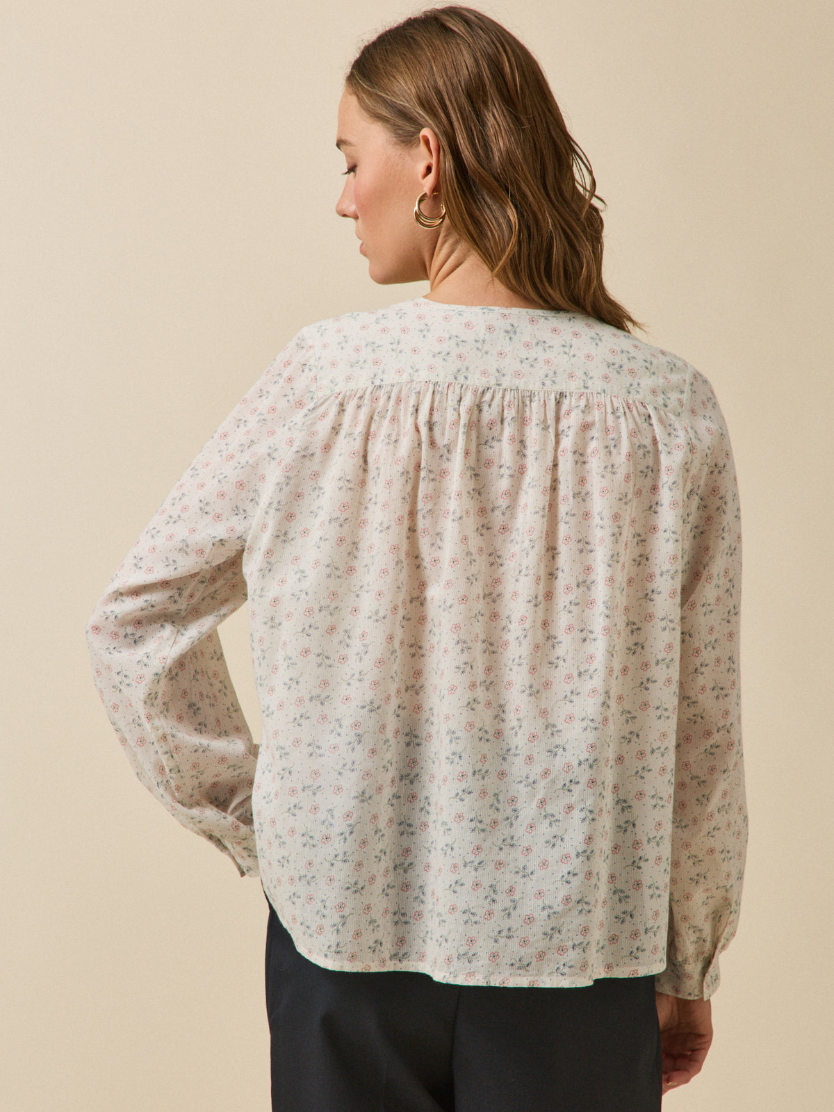 Women's Lily-print blouse