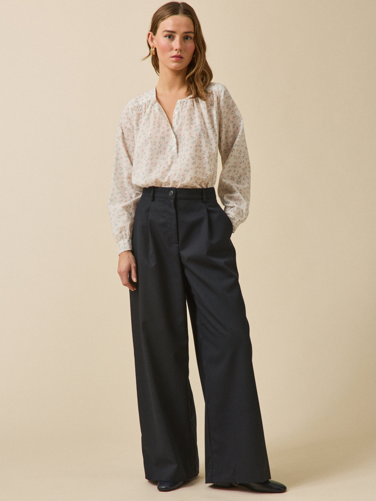 Women's Lily-print blouse
