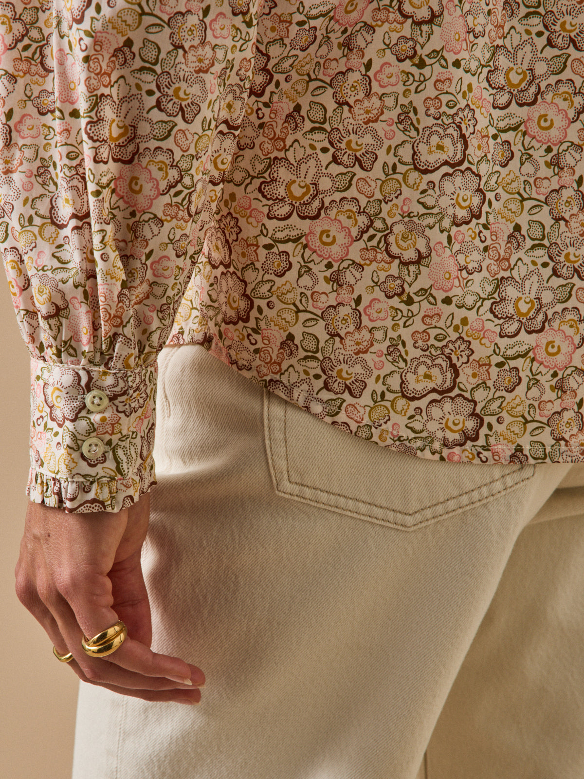 Women's blouse made with Liberty fabric - Emilie style