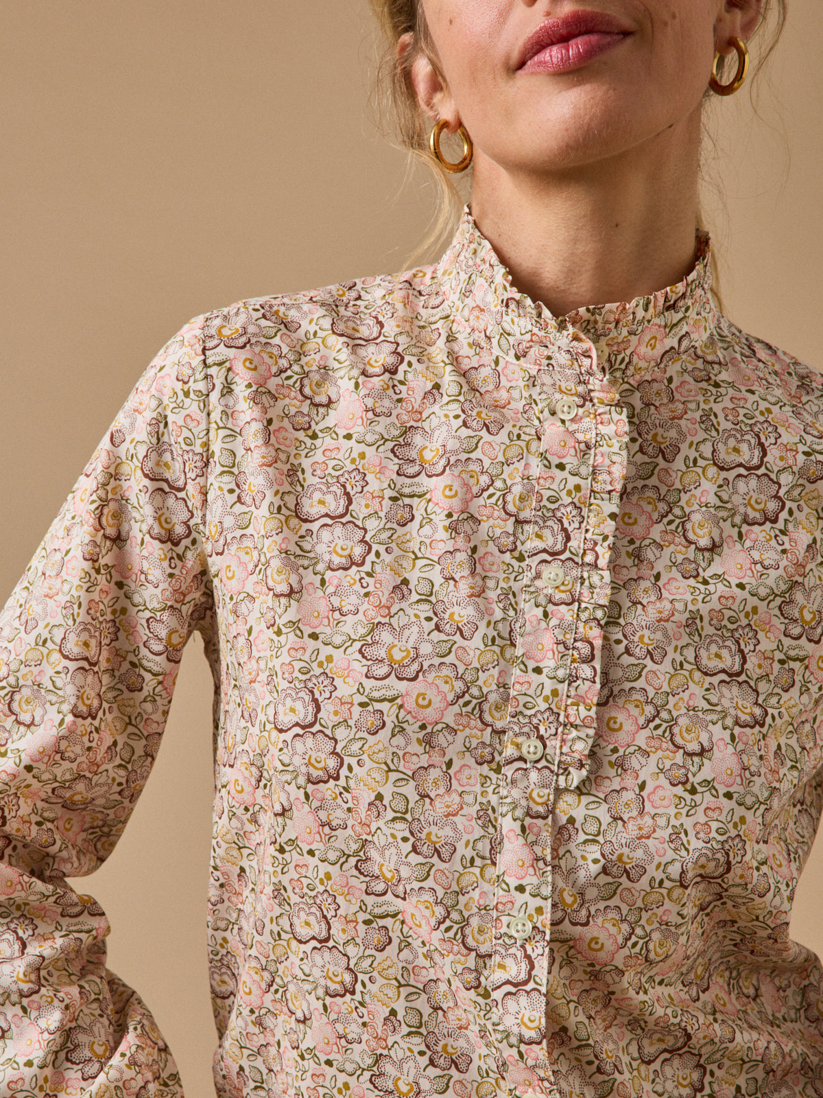 Women's blouse made with Liberty fabric - Emilie style
