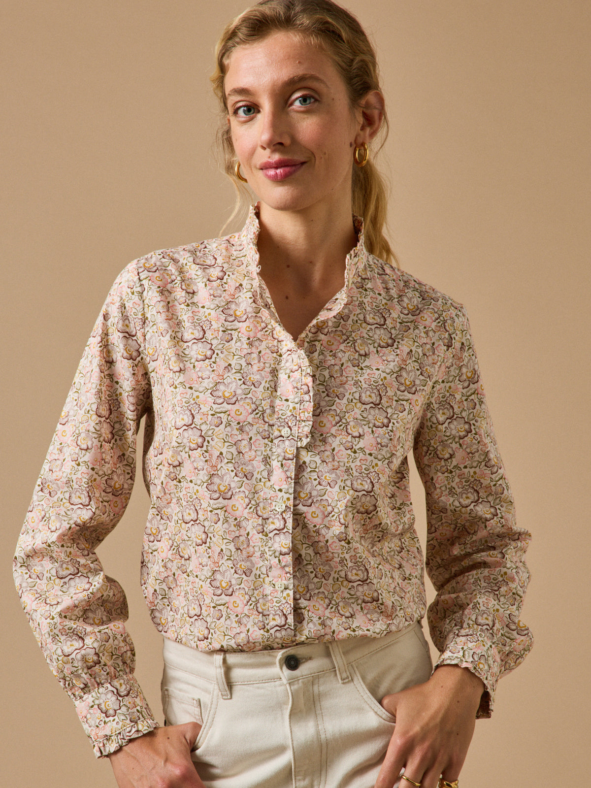 Women's blouse made with Liberty fabric - Emilie style