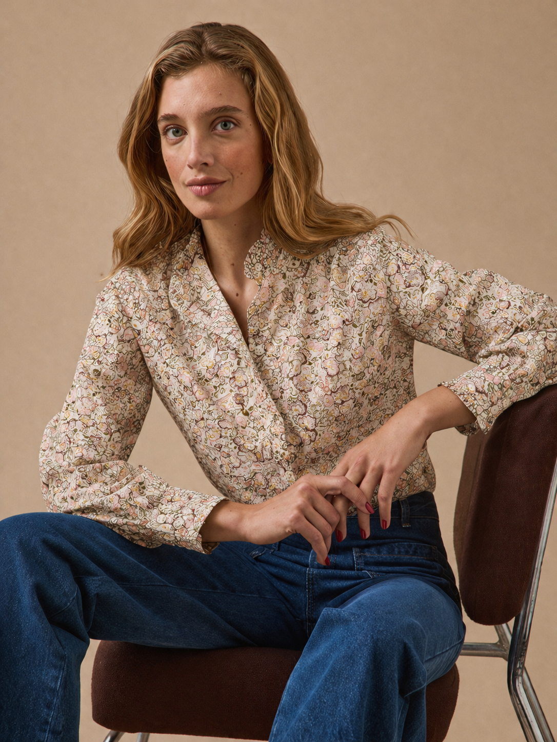 Blouse femme tissu Liberty - Coupe Émilie