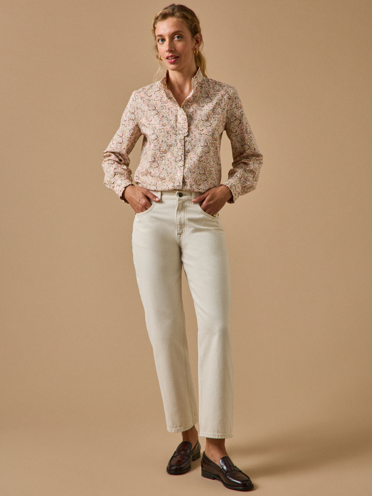 Women's blouse made with Liberty fabric - Emilie style
