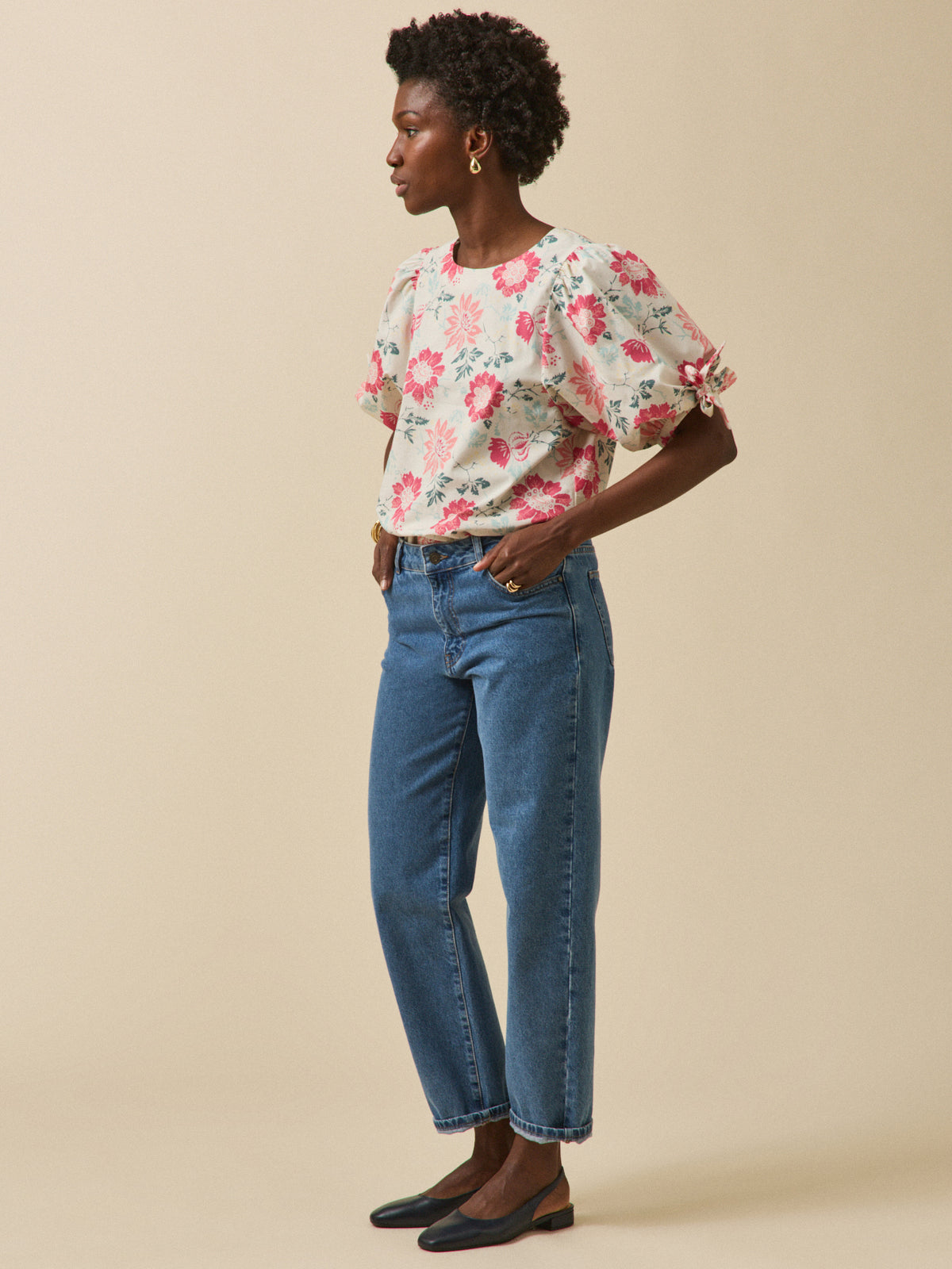 Top cérémonie femme imprimé Rosalia