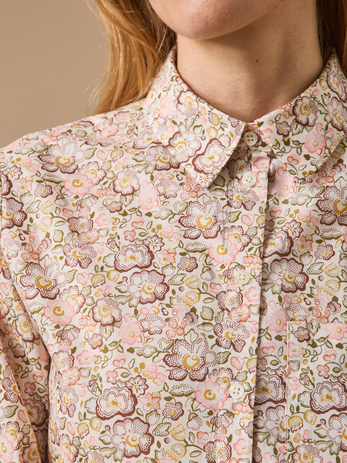 Women's shirt made with Liberty fabric - Jane style