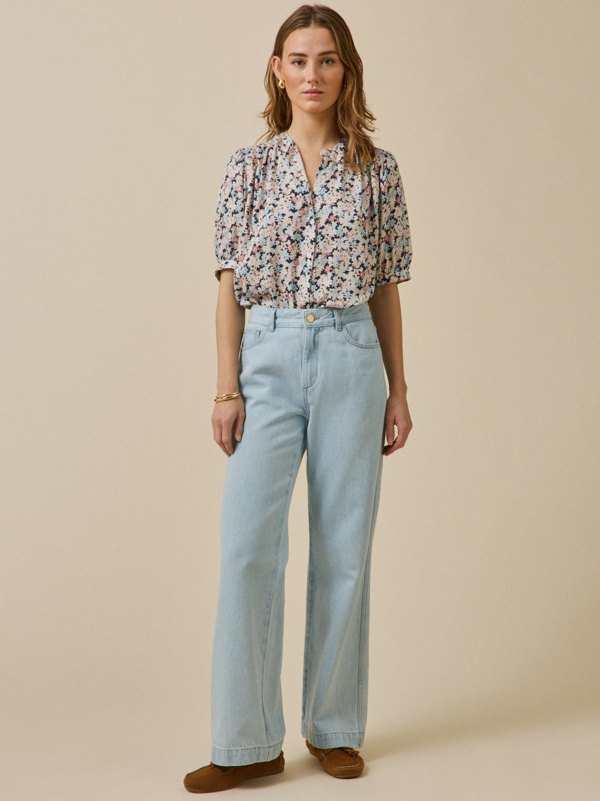 Blouse femme imprimé Fleurs Pop