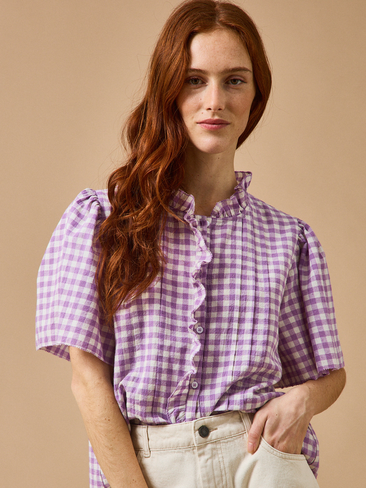 Women's gingham check blouse - Cyrillus x Emile & Ida