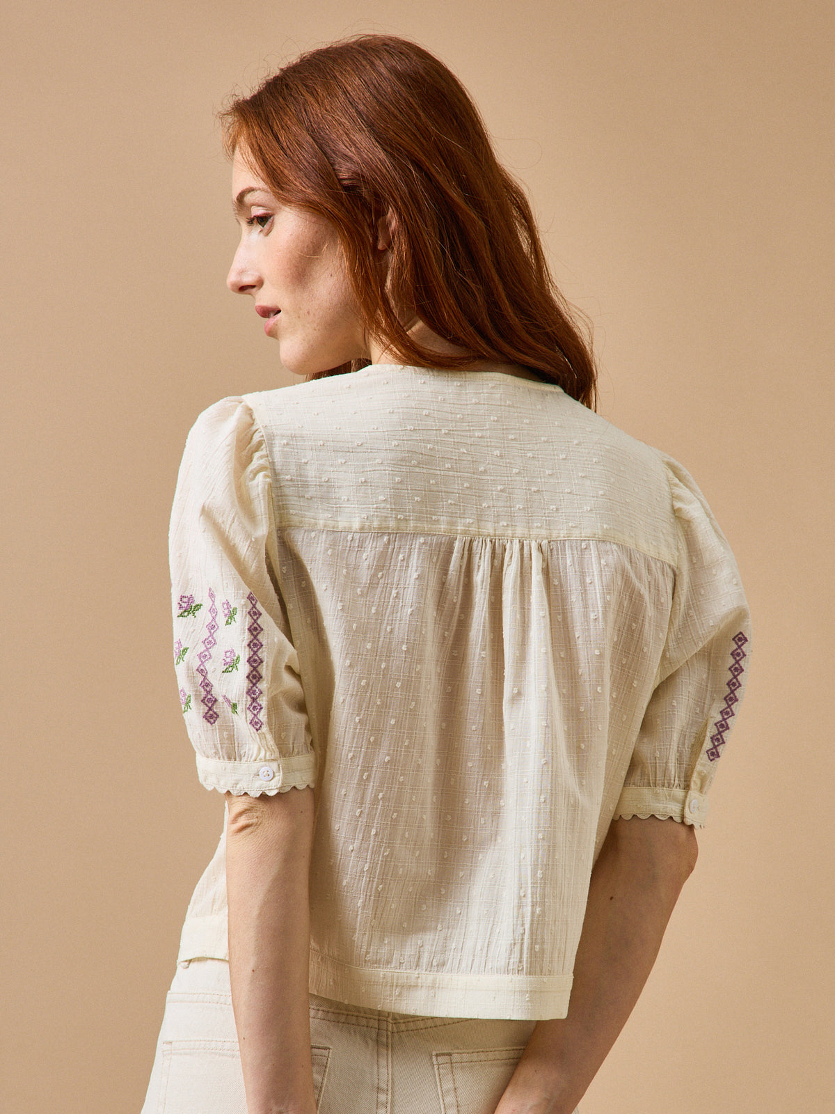 Women's embroidered blouse - Cyrillus x Emile & Ida
